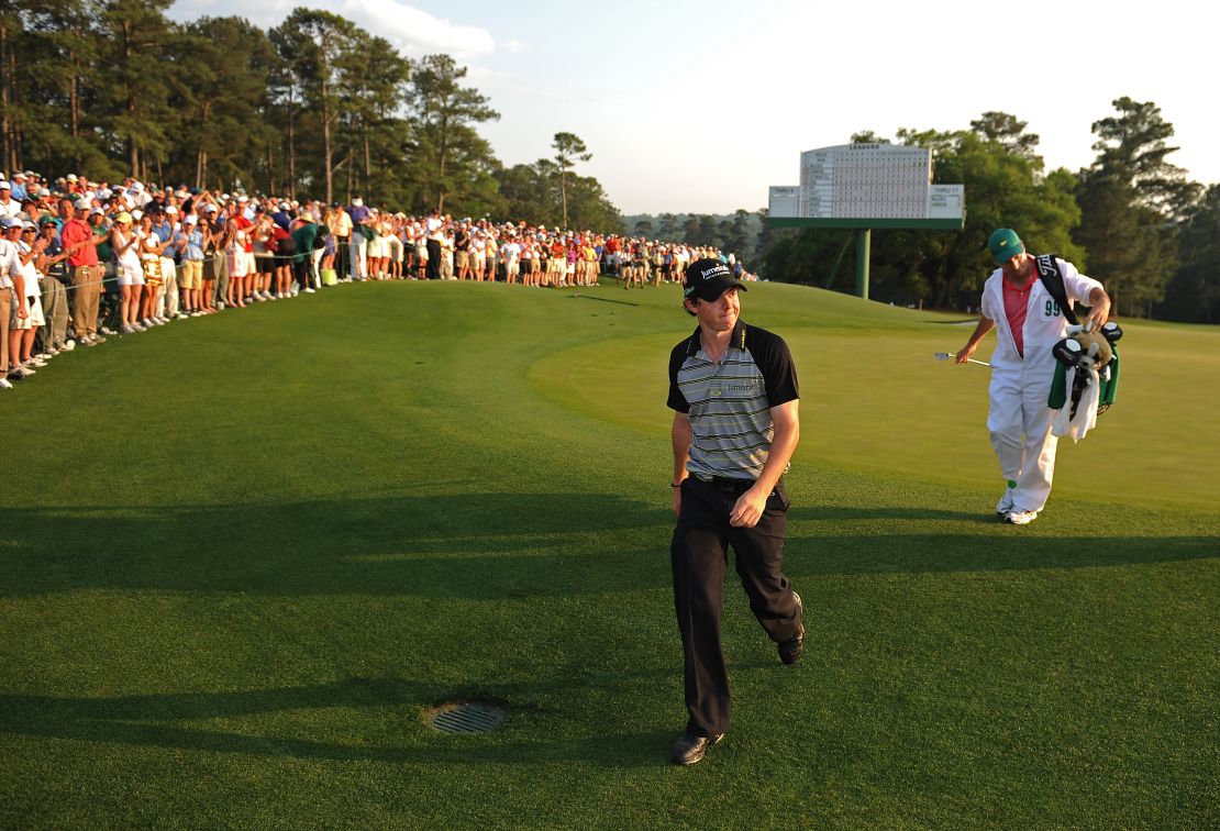 McIroy was applauded off the 18th green by the Augusta crowd after finishing his final round.